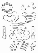 Wettersymbole Malvorlage Colorare Symbolen Meteorologici Simboli Clima Symboles Colouring Ausmalbilder Símbolos Disegni Weather Große Schulbilder Educolor Grote sketch template