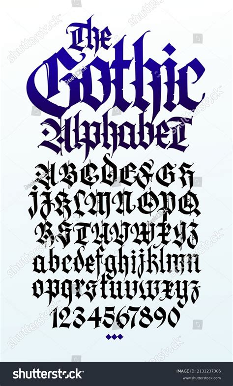 fancy gothic calligraphy alphabet