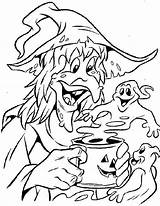 Coloring Pages Ghosts Witch Halloween Clip Printable Filminspector Fantasy Goblins sketch template