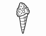 Ice Cream Coloring Topping Cornet Piece Cake Coloringcrew Flag sketch template
