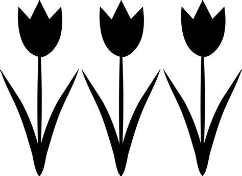 Free Tulip Clipart Black And White Download Free Tulip Clipart Black