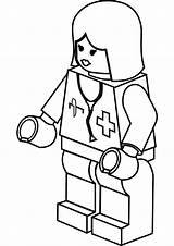 Lego City Pages Coloring Doctor Lady Airport sketch template