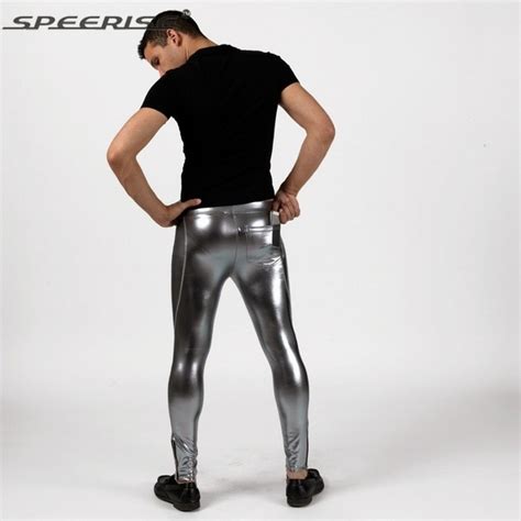 buy speerise men shiny lycra leggings fashion metallic
