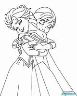 Elsa Anna Frozen Coloring Kids Pages Color Sheets Disney Drawing Fever Printable Hugging Colouring Disneyclips Children Print Princess Gif Hug sketch template
