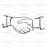 Hand Handshake Drawn Sketch Drawing Hands Shaking Vector Stock Clipart Illustration Back Getdrawings Depositphotos sketch template