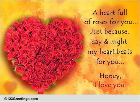 honey i love you free just because day ecards greeting