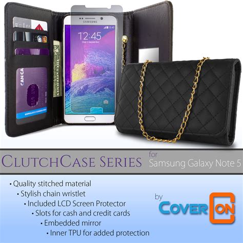 coveron  samsung galaxy note  cute purse wallet clutch phone cover case ebay
