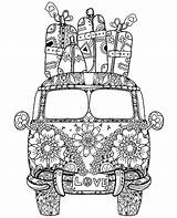 Hippy Adults Ausmalbilder Mandala Erwachsene Malbuch Volkswagen Isycheesy Zenting Disney 15t17 Colorir Lernen sketch template