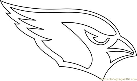 arizona cardinals logo coloring page  nfl coloring pages