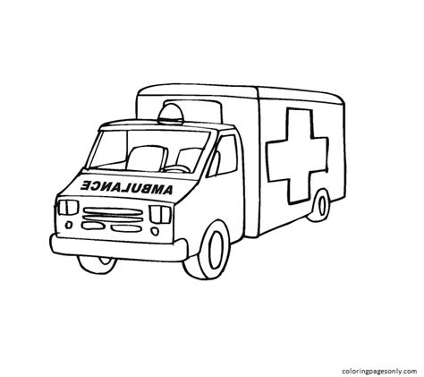 ambulance  pintable coloring page  printable coloring pages