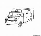 Ambulance Pintable sketch template