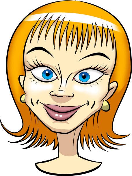 drawing of a blonde hair blue eyed woman illustrations royalty free