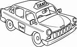 Taxi Coloring Drawing Clipart Pages Kids Comments Draw Paintingvalley sketch template