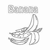 Banana Coloring Bananas Pages Bunch Printable Opend Fruit Toddler Will Articles Cute Monkey sketch template