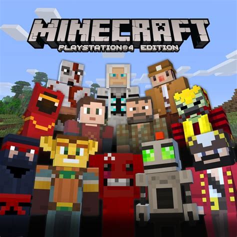minecraft playstation  edition skin pack   playstation  box cover art mobygames