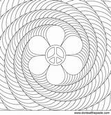 Coloring Pages Printable Flower Spiral Optical Illusion Cool Power Illusions Designs Patterns Color Pattern Print Peace Paste Eat Adults Clipart sketch template