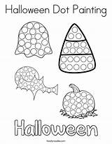 Dot Halloween Painting Coloring Worksheet Hat Cursive Handwriting Sheet Twistynoodle Witch Print Built California Usa Noodle Favorites Login Add Ll sketch template