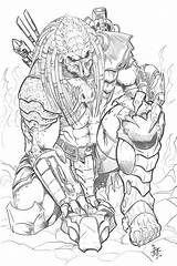 Predator Alien Tribute Depredador Coloring4free Avp Xcolorings Erwachsene Mycoloring Chibi Versus sketch template