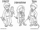 Potter Ron Hermione Weasley Granger sketch template