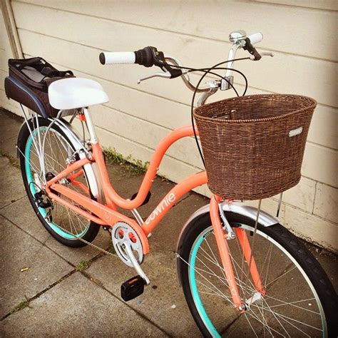 fully loaded electra townie  ladies  coral top  bottom electra basket electra rack