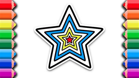 rainbow coloring  star awesome coloring pages  kids youtube