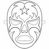 Coloring Wwe Mask Pages Luchador Sports sketch template