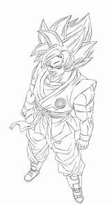Goku Dbz Xeno sketch template