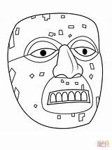 Mask Aztec Coloring Pages Xiuhtecuhtli Mayan Printable Template History Drawing Masks Color Para Colorear Crafts Mayans Incas Bible Cartoons Select sketch template