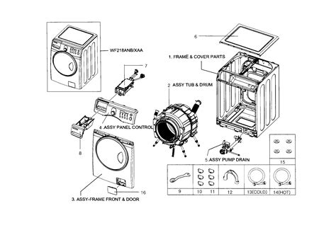 samsung front load washer parts diagram