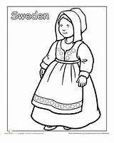 Coloring Sweden Multicultural Pages Kids People Sheets Around Little Traditional Printable Child Detailed Education Colouring Swedish Passports Clothing Template Girls sketch template