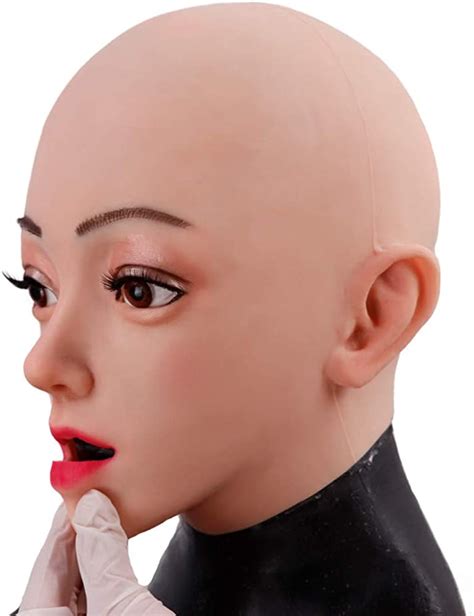yuewen silicone headwear mask realistic handmade face mask