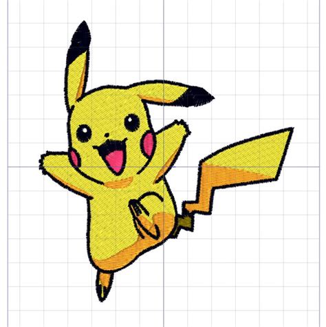 Pikachu Pokemon Embroidery Design Etsy