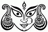Durga Clipart Sketch Maa Goddess Clip Devi Drawing Ji Kali Kathakali Cliparts Pencil Line Coloring Painting Face Hanuman Drawings Google sketch template