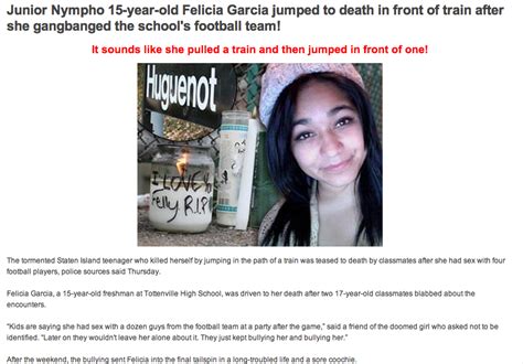 slut shaming claims another life rip felicia garcia