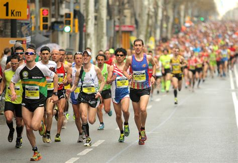 barcelona marathon editorial image image