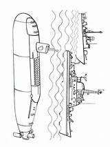 Submarine Printable Dxf sketch template