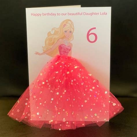 large personalised barbie birthday card party invitation etsy
