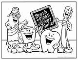 Coloring Pages Preschool Teeth Dentist Popular sketch template