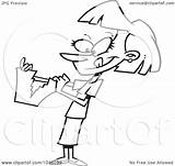 Tearing Paperwork Cartoon Businesswoman Clip Toonaday Royalty Outline Illustration Rf 2021 sketch template