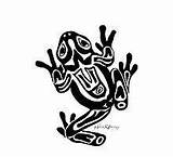 Frog Frogs Grenouille Tatouages Haida Symbols Passey sketch template
