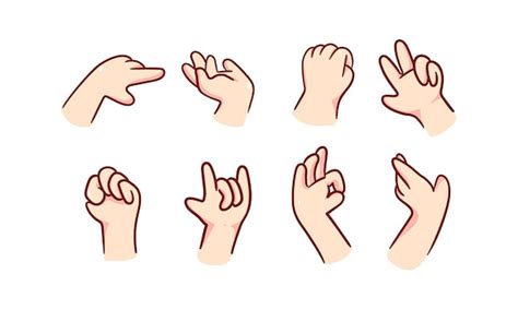 cartoon hand gestures images    freepik