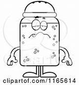 Shaker Salt Mascot Clipart Outlined Coloring Cartoon Vector Sick Cory Thoman Scared Surprised Depressed Happy Loving Clipartof sketch template