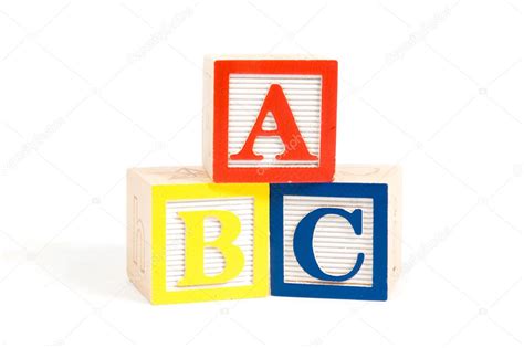 abc wooden blocks stacked vertically stock photo  ladyminnie