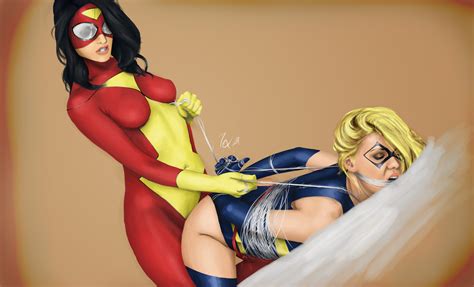spider woman binds ms marvel avengers lesbian porn luscious