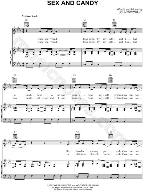 Marcy Playground Sex And Candy Sheet Music In Eb Major