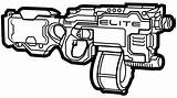 Nerf Gun Coloring Pages Kids sketch template