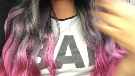 How I Did My Grey ~ Pink Ombre Hair Super Easy Youtube