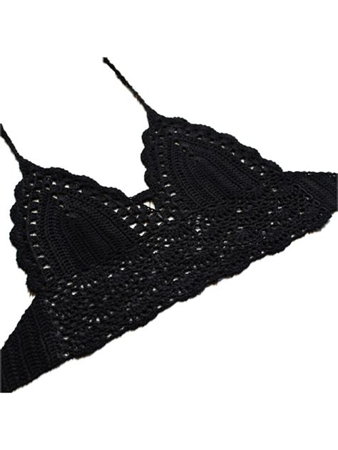 sweetlife women sexy halter crochet bralette crop top boho cami bikini