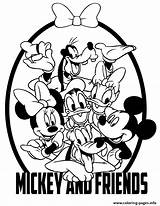 Friends Coloring Mickey Disney Pages Printable Book sketch template