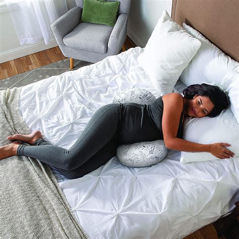 boppy® side sleeper pregnancy pillow back and bump support gray